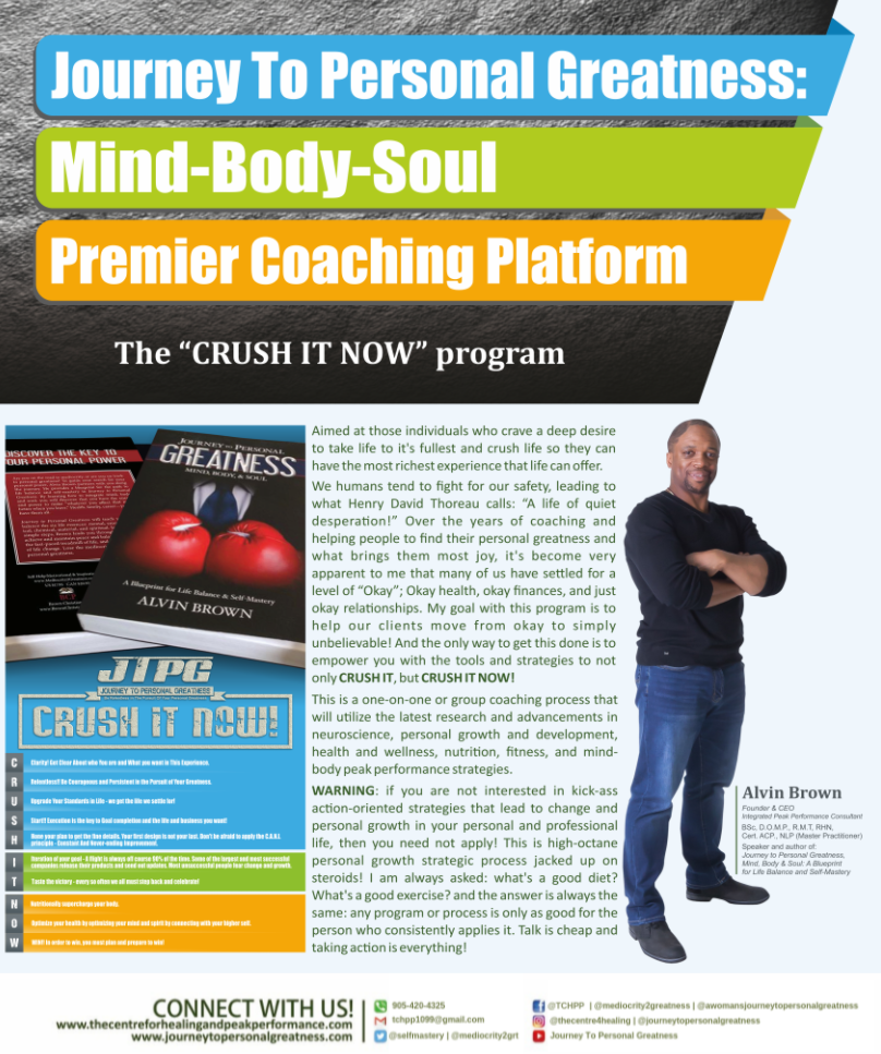 Coaching and Programs - Journey To Personal Greatness